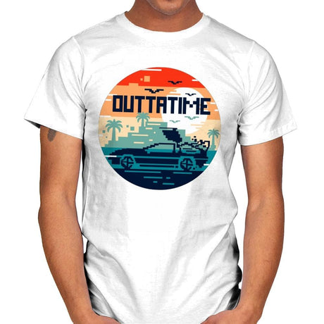 OUTTA TIME - Mens T-Shirts RIPT Apparel Small / White