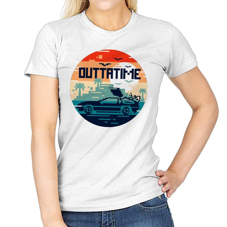 OUTTA TIME - Womens T-Shirts RIPT Apparel Small / White