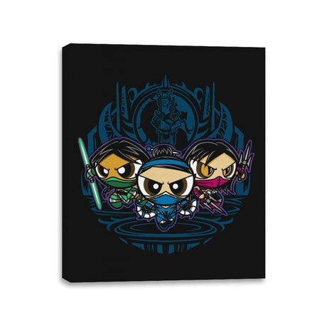 Outworldpuff Girls - Canvas Wraps Canvas Wraps RIPT Apparel 11x14 / Black