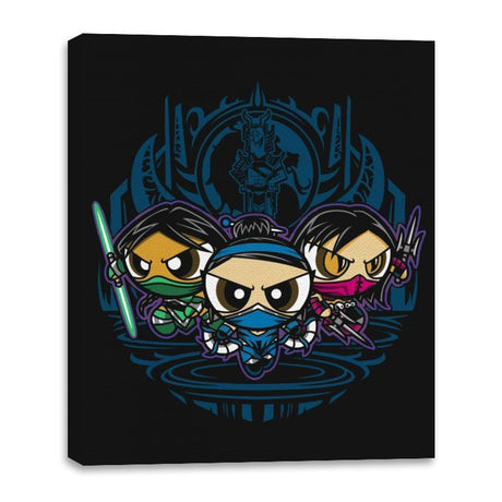 Outworldpuff Girls - Canvas Wraps Canvas Wraps RIPT Apparel 16x20 / Black
