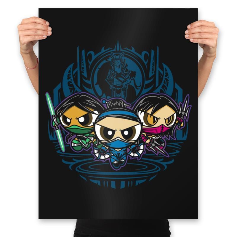 Outworldpuff Girls - Prints Posters RIPT Apparel 18x24 / Black
