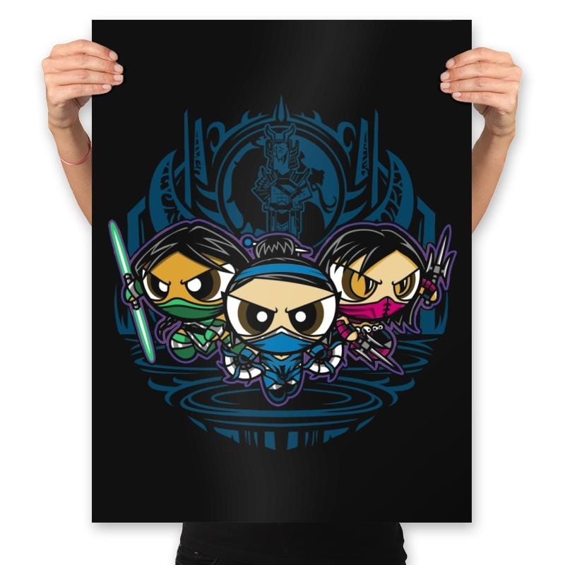 Outworldpuff Girls - Prints Posters RIPT Apparel 18x24 / Black