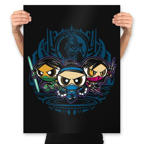 Outworldpuff Girls - Prints Posters RIPT Apparel 18x24 / Black