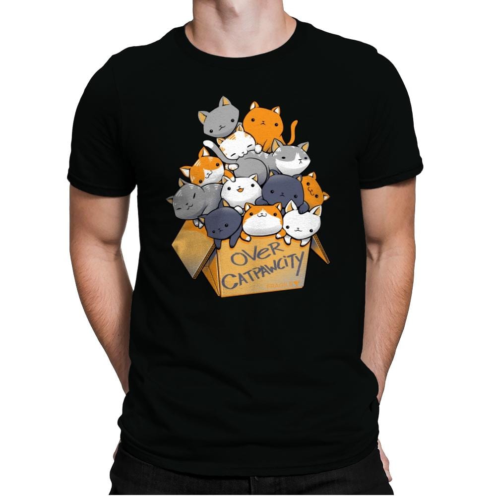 Over Catpawcity - Mens Premium T-Shirts RIPT Apparel Small / Black