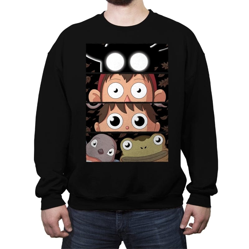 Over the Garden Wall Eyes - Crew Neck Sweatshirt Crew Neck Sweatshirt RIPT Apparel Small / Black