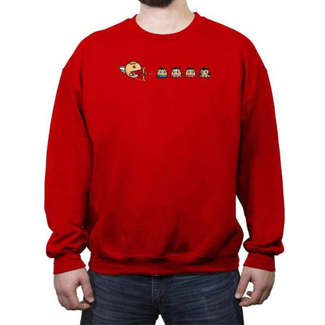 Pac-Cupid - Crew Neck Sweatshirt Crew Neck Sweatshirt RIPT Apparel Small / Red