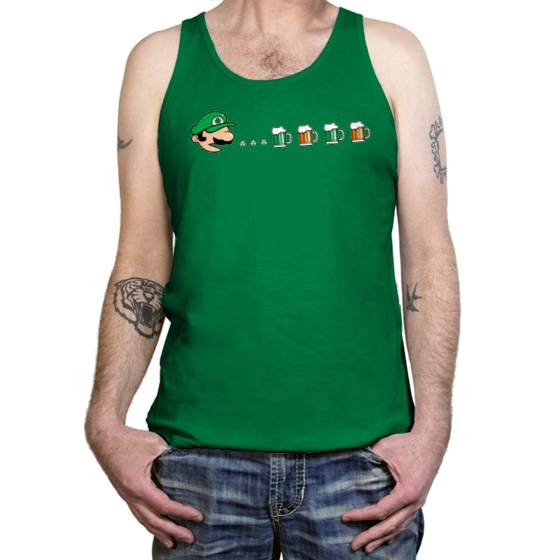 Pac-Luigi's St. Paddy's Day - Tanktop Tanktop RIPT Apparel X-Small / Kelly
