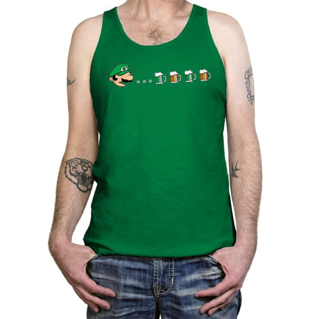 Pac-Luigi's St. Paddy's Day - Tanktop Tanktop RIPT Apparel X-Small / Kelly