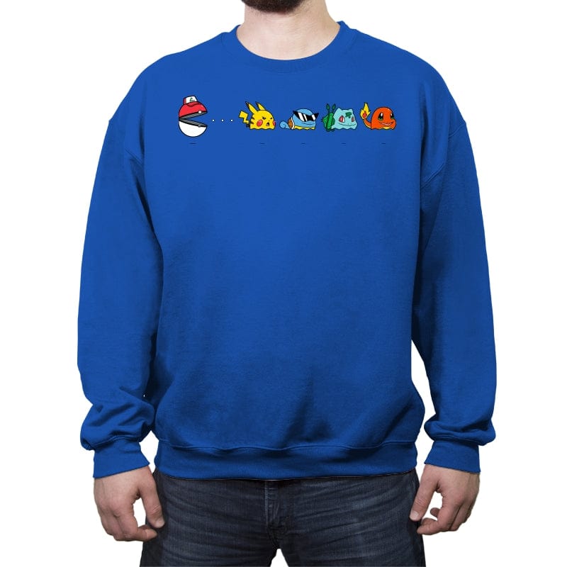 Pac-mon Ball - Crew Neck Sweatshirt Crew Neck Sweatshirt RIPT Apparel Small / Royal