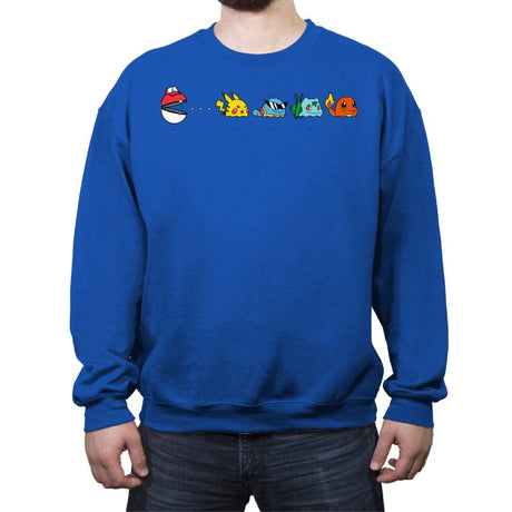 Pac-mon Ball - Crew Neck Sweatshirt Crew Neck Sweatshirt RIPT Apparel Small / Royal
