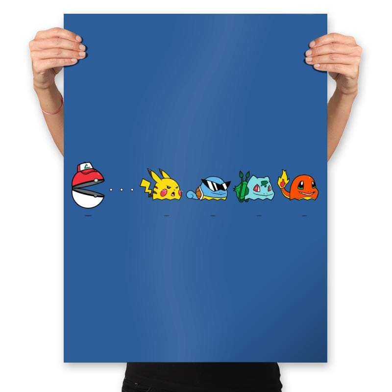 Pac-mon Ball - Prints Posters RIPT Apparel 18x24 / Royal