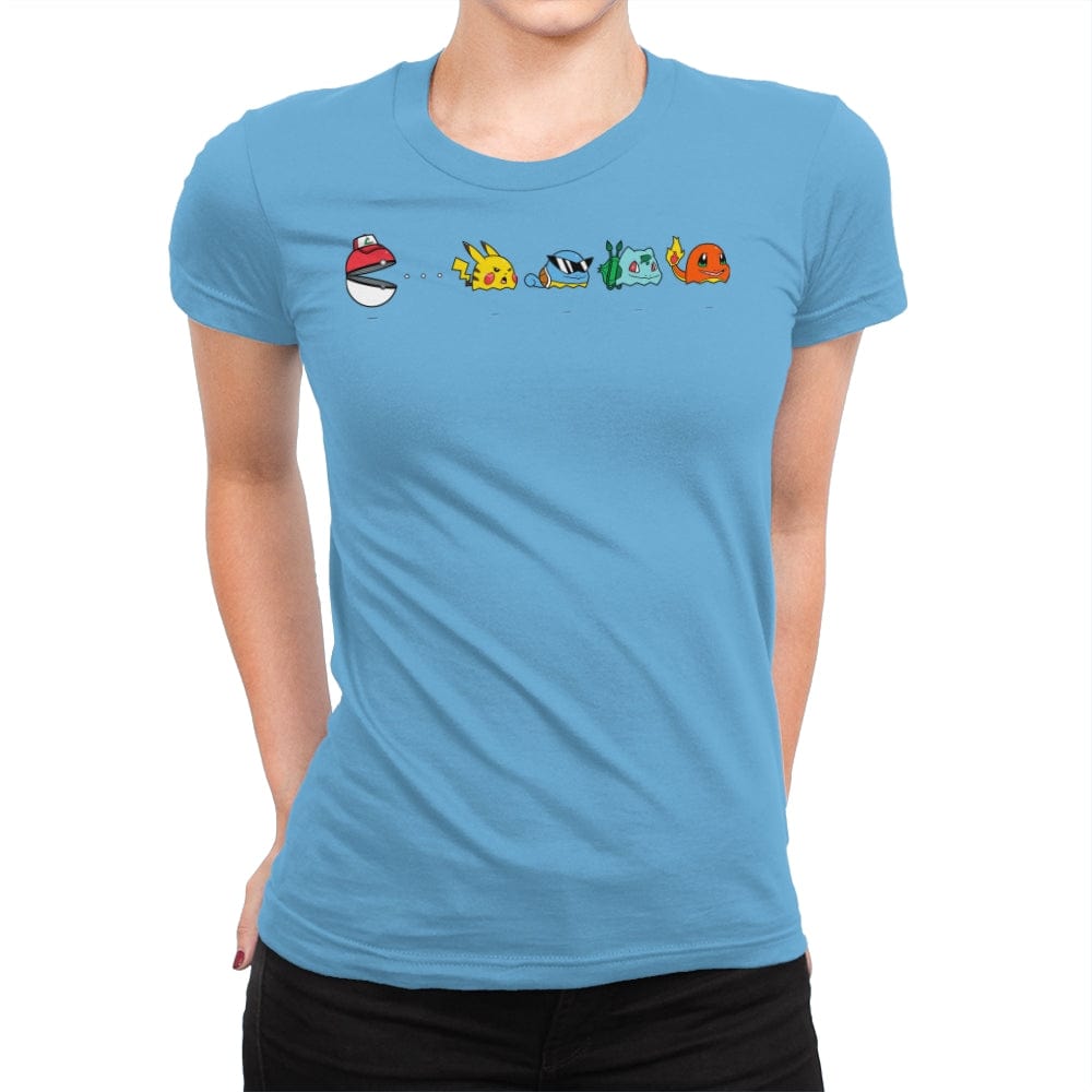 Pac-mon Ball - Womens Premium T-Shirts RIPT Apparel Small / Turquoise
