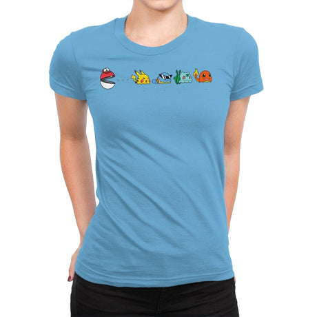 Pac-mon Ball - Womens Premium T-Shirts RIPT Apparel Small / Turquoise
