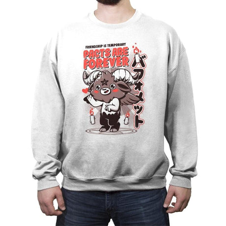 Pacts Are Forever - Crew Neck Sweatshirt Crew Neck Sweatshirt RIPT Apparel Small / White