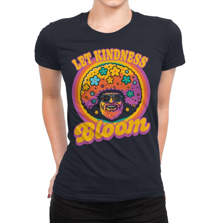 Painter Kindness Bloom - Womens Premium T-Shirts RIPT Apparel Small / Midnight Navy
