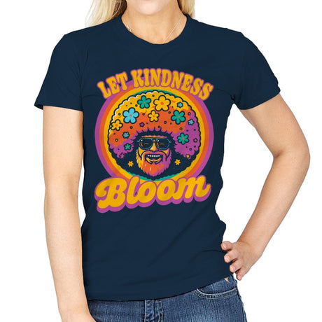 Painter Kindness Bloom - Womens T-Shirts RIPT Apparel Small / Navy