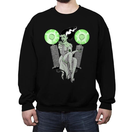 Pampered PinUp Bride - Crew Neck Sweatshirt Crew Neck Sweatshirt RIPT Apparel