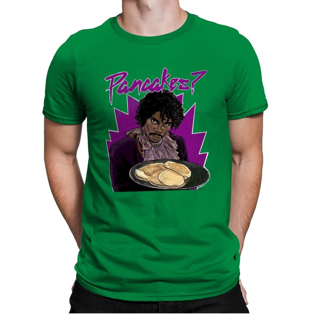 Pancakes - Anytime - Mens Premium T-Shirts RIPT Apparel Small / Kelly Green