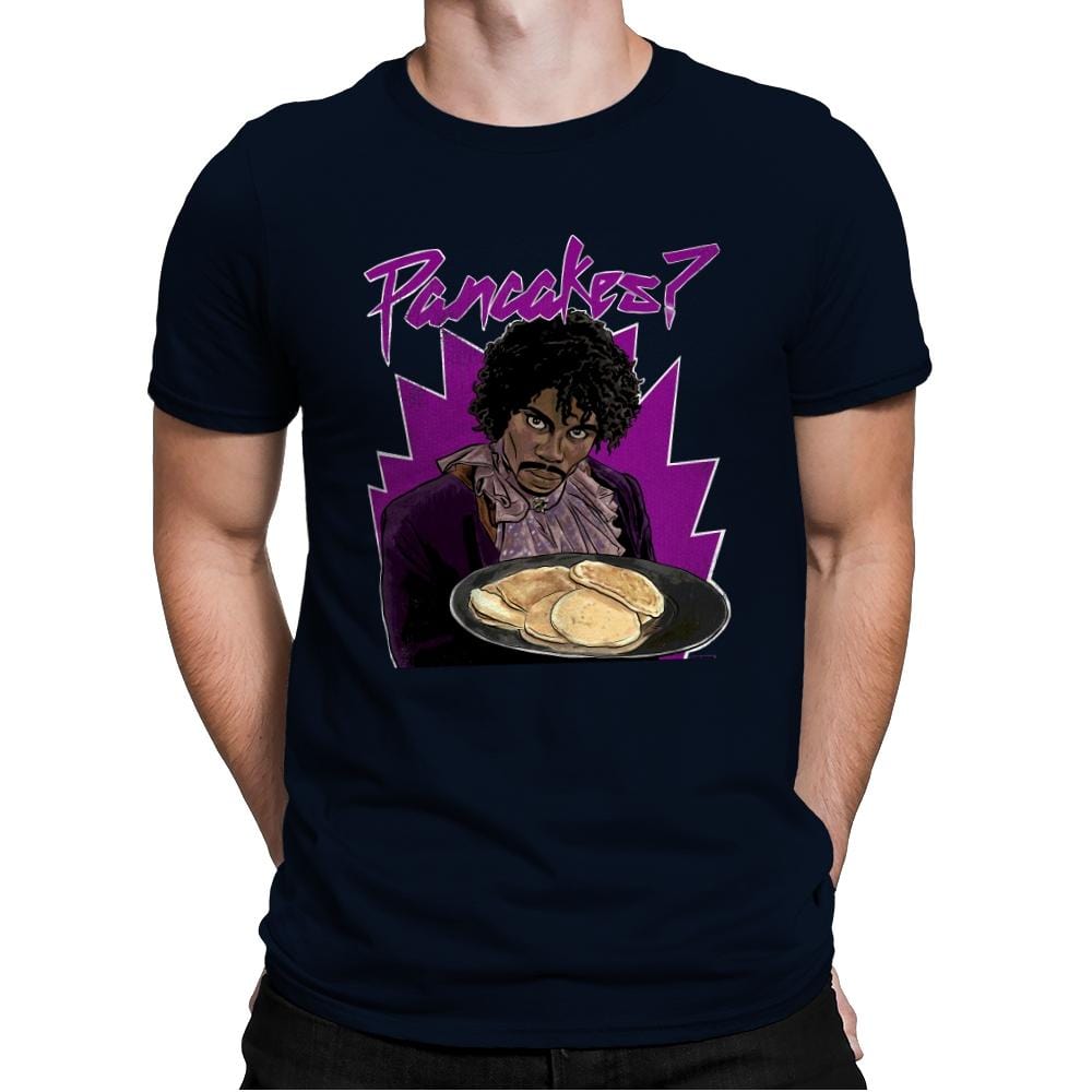 Pancakes - Anytime - Mens Premium T-Shirts RIPT Apparel Small / Midnight Navy
