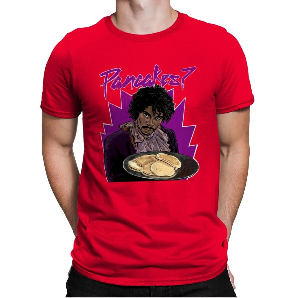 Pancakes - Anytime - Mens Premium T-Shirts RIPT Apparel Small / Red