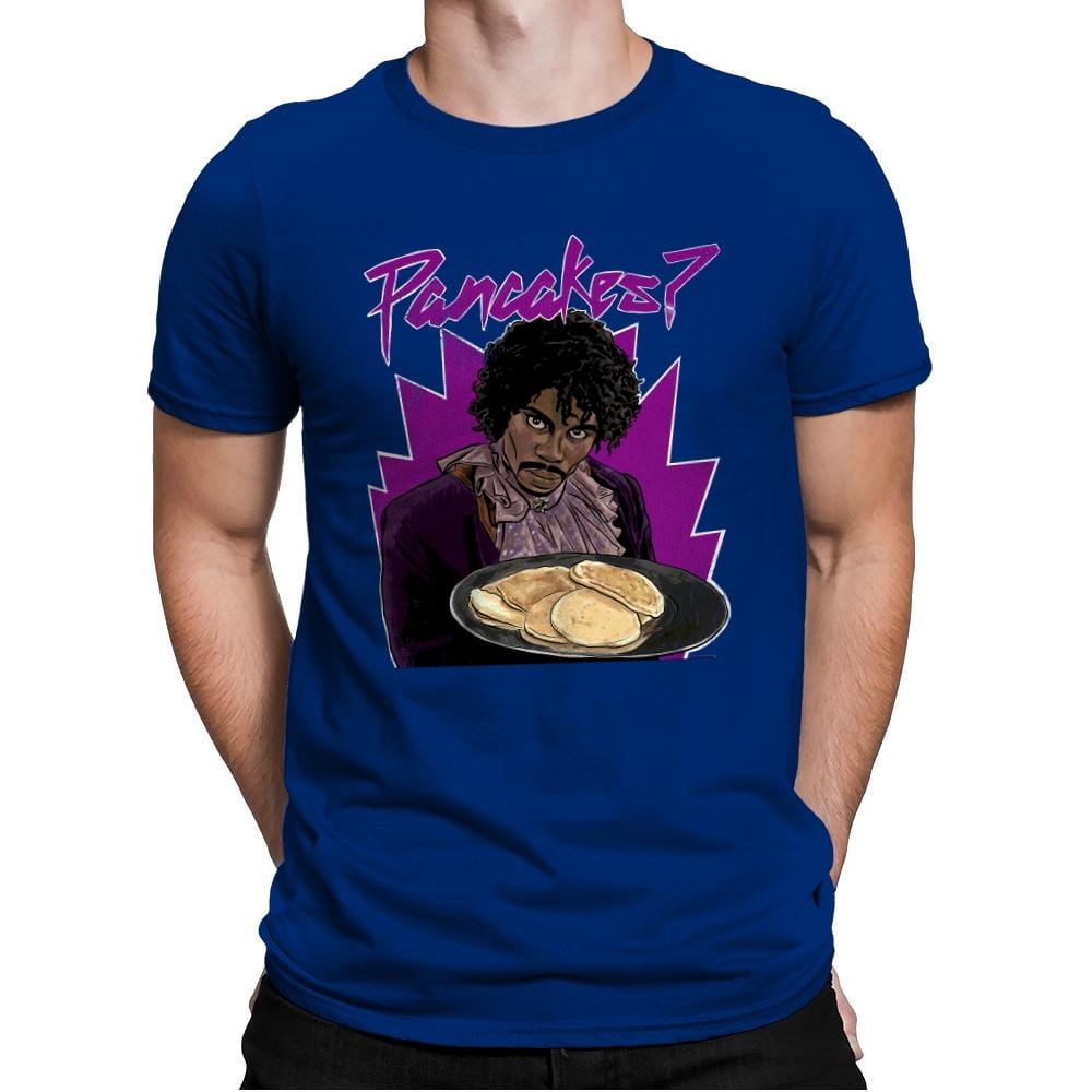 Pancakes - Anytime - Mens Premium T-Shirts RIPT Apparel Small / Royal