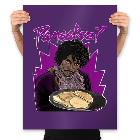 Pancakes - Anytime - Prints Posters RIPT Apparel 18x24 / Purple