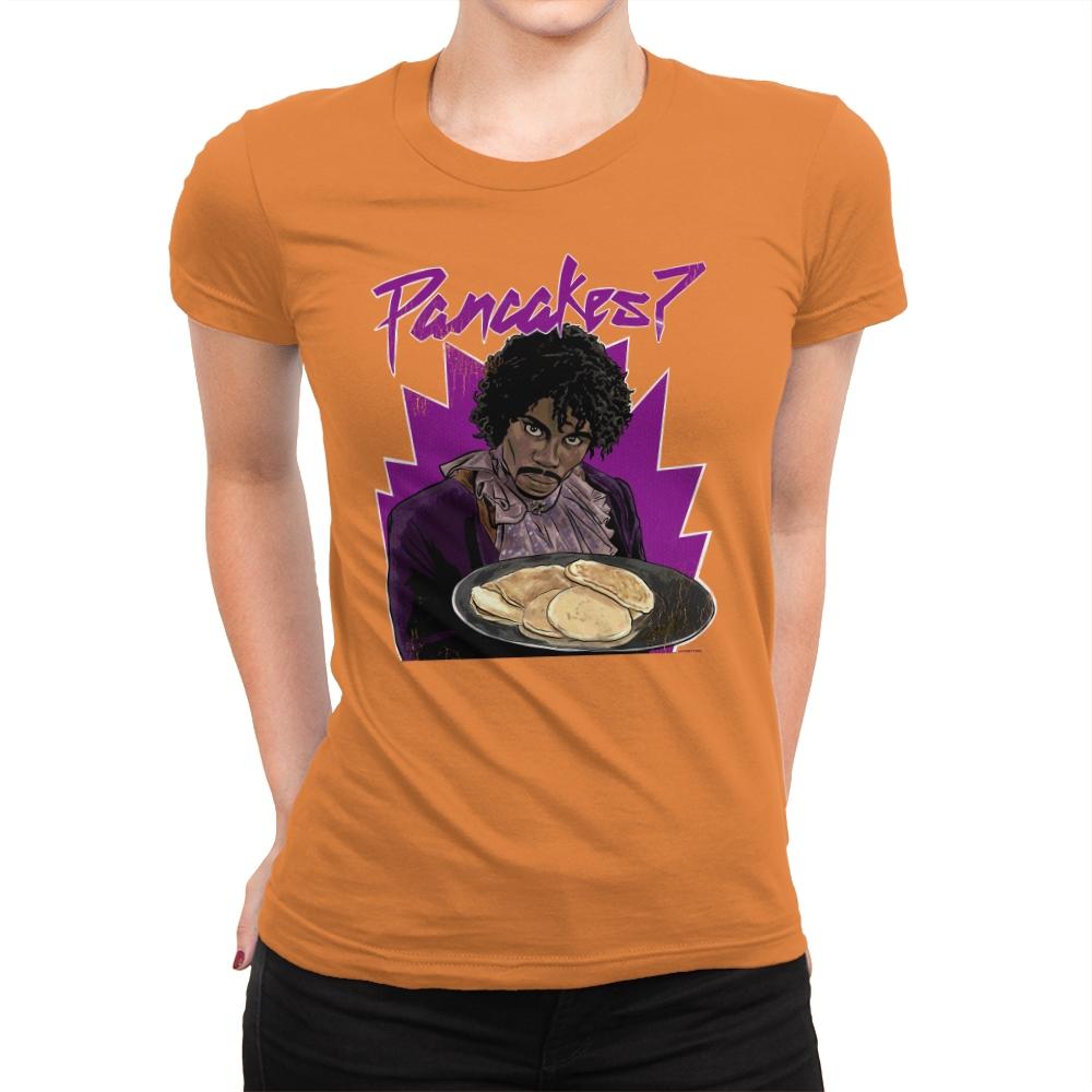 Pancakes - Anytime - Womens Premium T-Shirts RIPT Apparel Small / Classic Orange