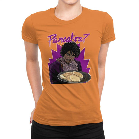 Pancakes - Anytime - Womens Premium T-Shirts RIPT Apparel Small / Classic Orange
