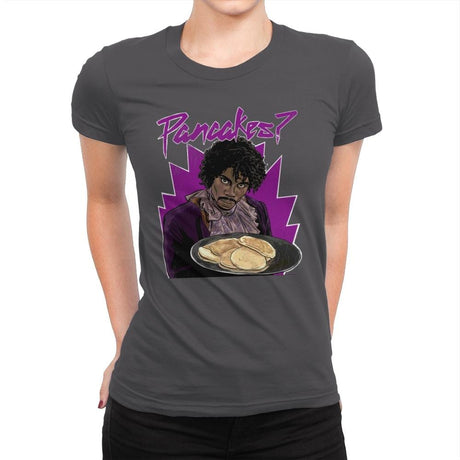 Pancakes - Anytime - Womens Premium T-Shirts RIPT Apparel Small / Heavy Metal