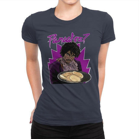 Pancakes - Anytime - Womens Premium T-Shirts RIPT Apparel Small / Indigo