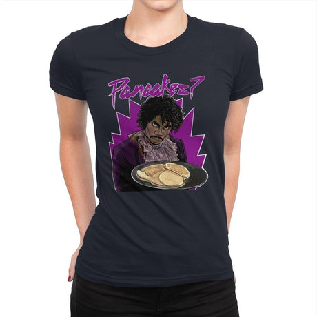 Pancakes - Anytime - Womens Premium T-Shirts RIPT Apparel Small / Midnight Navy