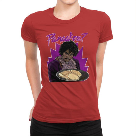Pancakes - Anytime - Womens Premium T-Shirts RIPT Apparel Small / Red