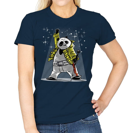 Panda Mercury - Womens T-Shirts RIPT Apparel Small / Navy