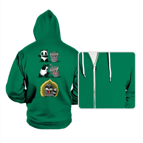 Panda Trush Fusion - Hoodies Hoodies RIPT Apparel Small / Kelly