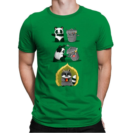 Panda Trush Fusion - Mens Premium T-Shirts RIPT Apparel Small / Kelly