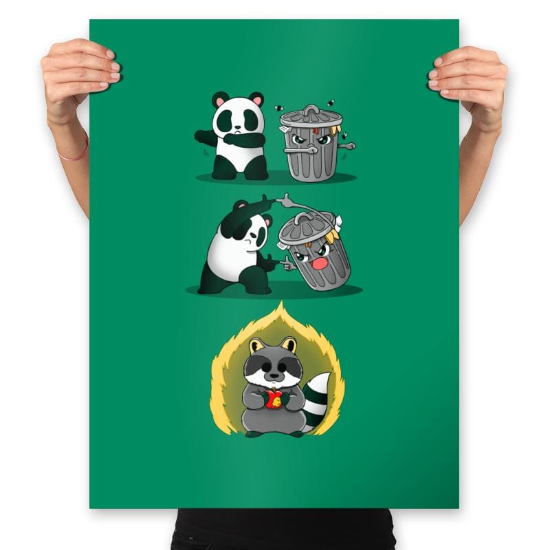 Panda Trush Fusion - Prints Posters RIPT Apparel 18x24 / Kelly