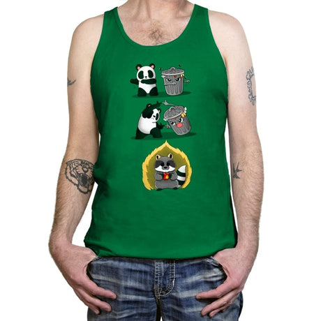 Panda Trush Fusion - Tanktop Tanktop RIPT Apparel X-Small / Kelly