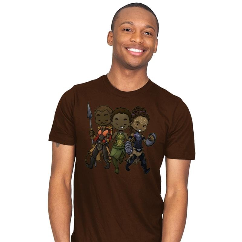 Panther Trio - Mens T-Shirts RIPT Apparel Small / Brown
