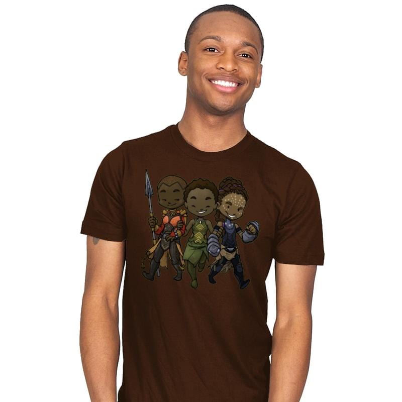 Panther Trio - Mens T-Shirts RIPT Apparel Small / Brown