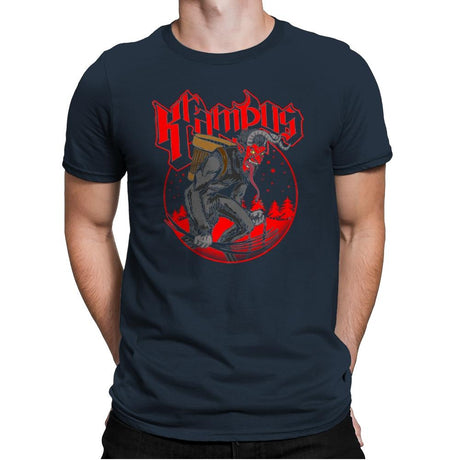 Papa Krampus - Mens Premium T-Shirts RIPT Apparel Small / Indigo