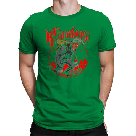 Papa Krampus - Mens Premium T-Shirts RIPT Apparel Small / Kelly Green