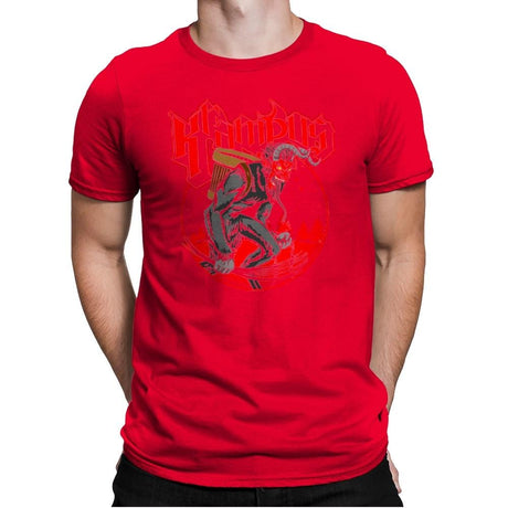 Papa Krampus - Mens Premium T-Shirts RIPT Apparel Small / Red