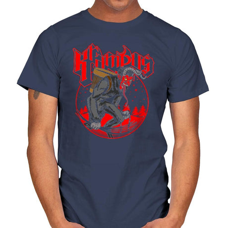 Papa Krampus - Mens T-Shirts RIPT Apparel Small / Navy