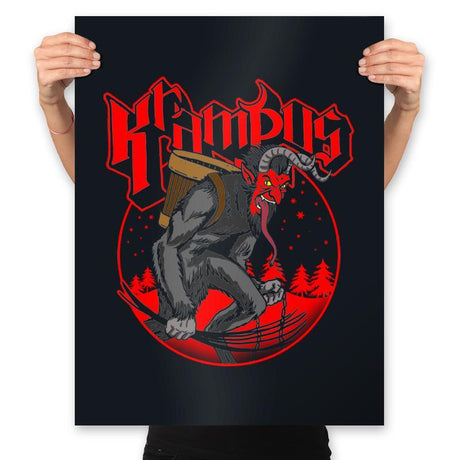 Papa Krampus - Prints Posters RIPT Apparel 18x24 / Black