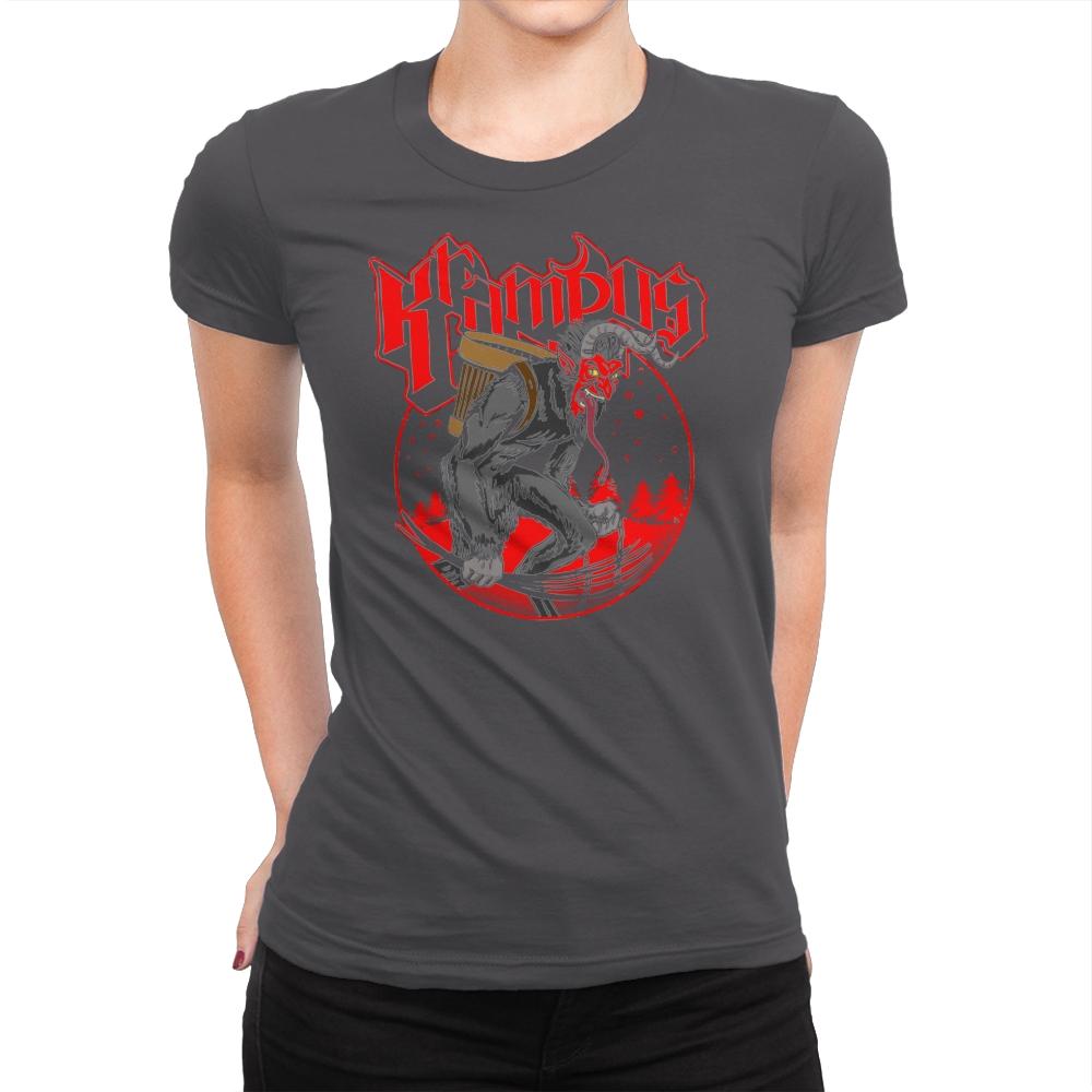 Papa Krampus - Womens Premium T-Shirts RIPT Apparel Small / Heavy Metal