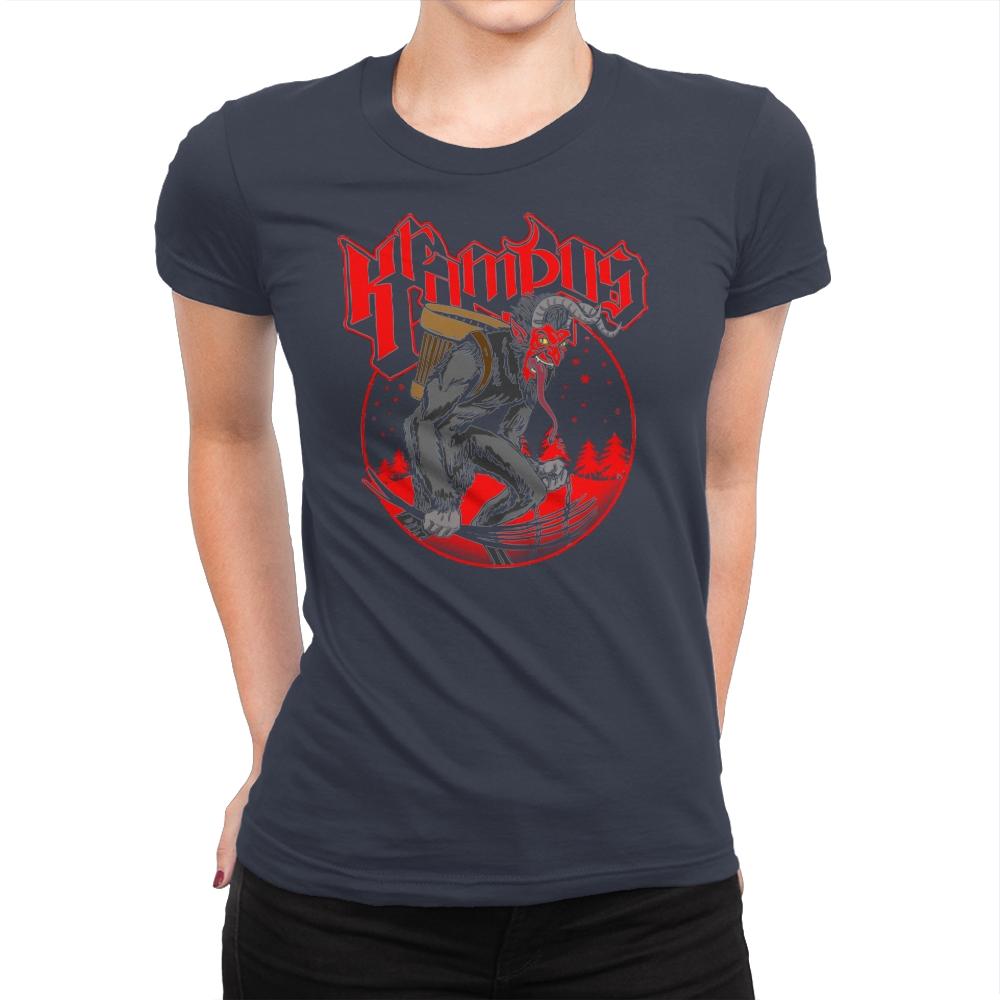 Papa Krampus - Womens Premium T-Shirts RIPT Apparel Small / Indigo