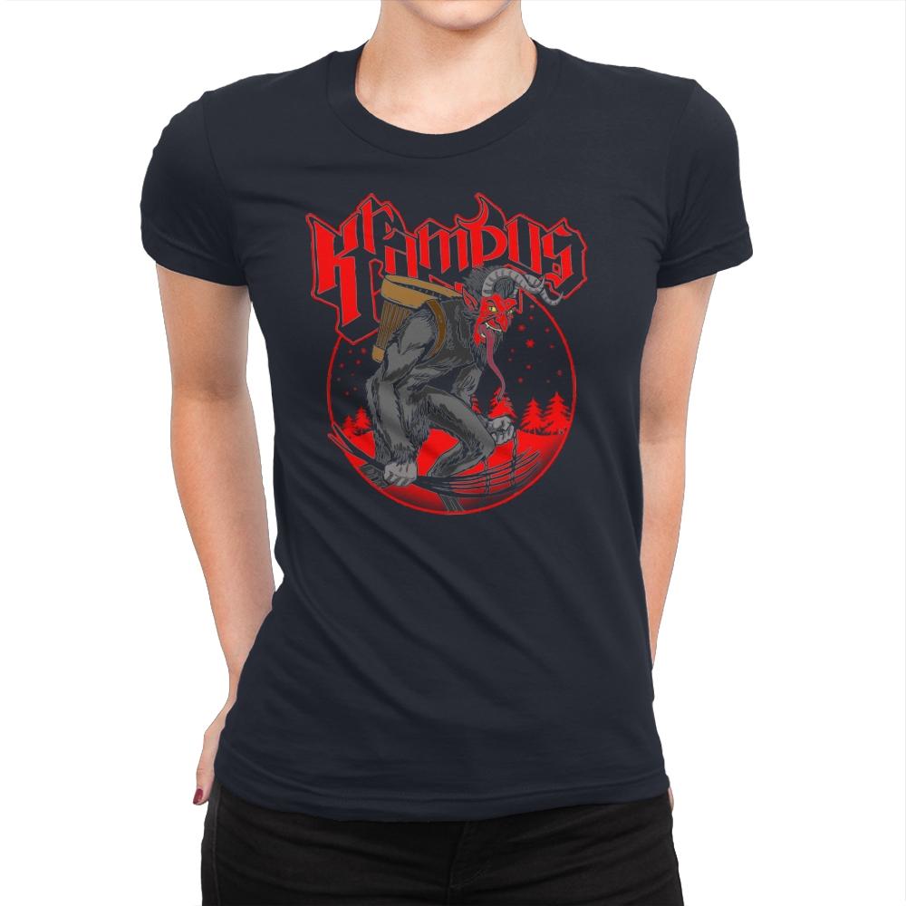 Papa Krampus - Womens Premium T-Shirts RIPT Apparel Small / Midnight Navy
