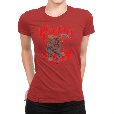 Papa Krampus - Womens Premium T-Shirts RIPT Apparel Small / Red