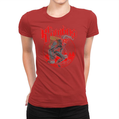 Papa Krampus - Womens Premium T-Shirts RIPT Apparel Small / Red
