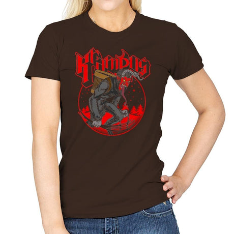 Papa Krampus - Womens T-Shirts RIPT Apparel Small / Dark Chocolate
